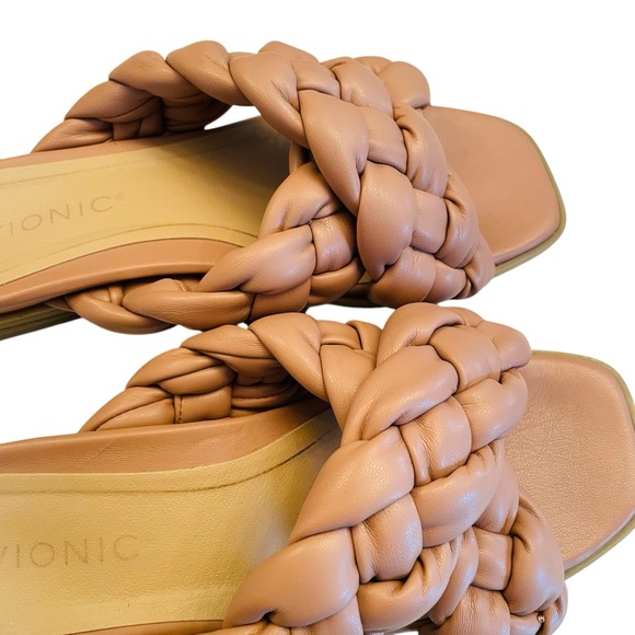 Vionic Kalina Women's Slide Braided Sandals Tan Size 7 1/2 - Picture 12 of 16